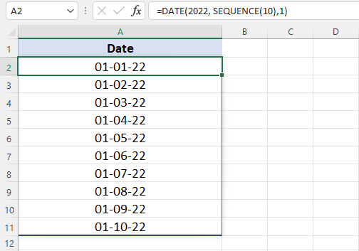 Excel sequence function with other functions
