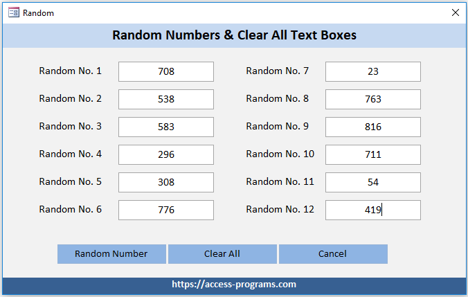 CLEAR ALL CONTROL IN A MICROSOFT ACCESS FORM WITH VBA CODE