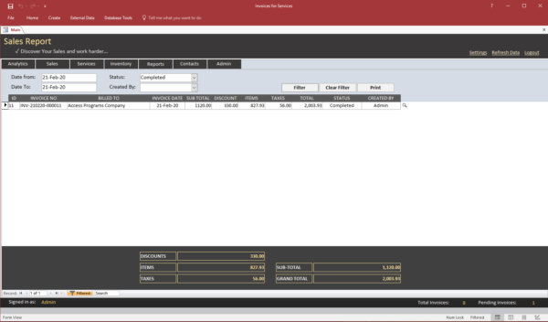 Service Invoice